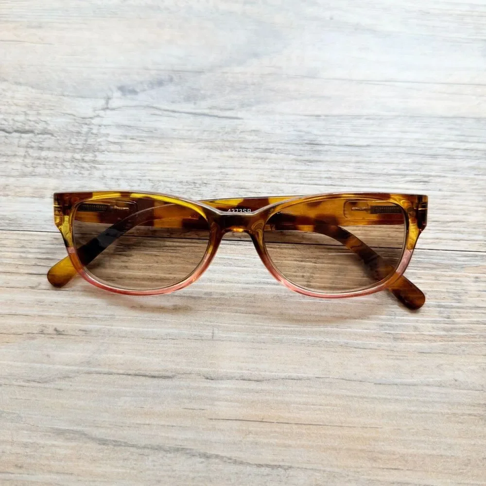 Vintage Y2K Sunglasses Reading Glasses +1.75 Tortoise Amber Pink